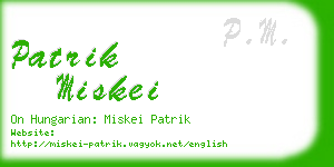 patrik miskei business card